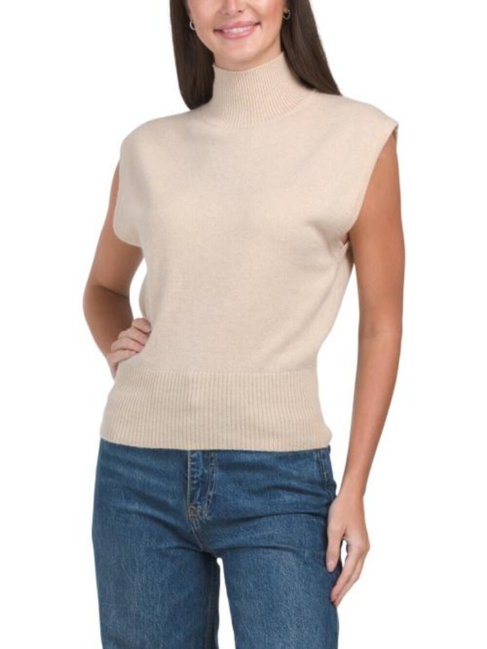 A.REN Cashmere Turtleneck Sweater Vest